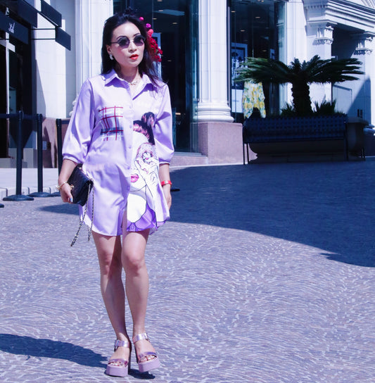 Lavender Dream Shirt Dress